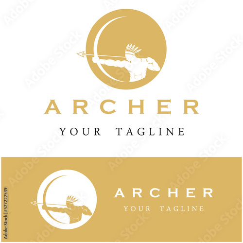 set of archer logo with slogan template