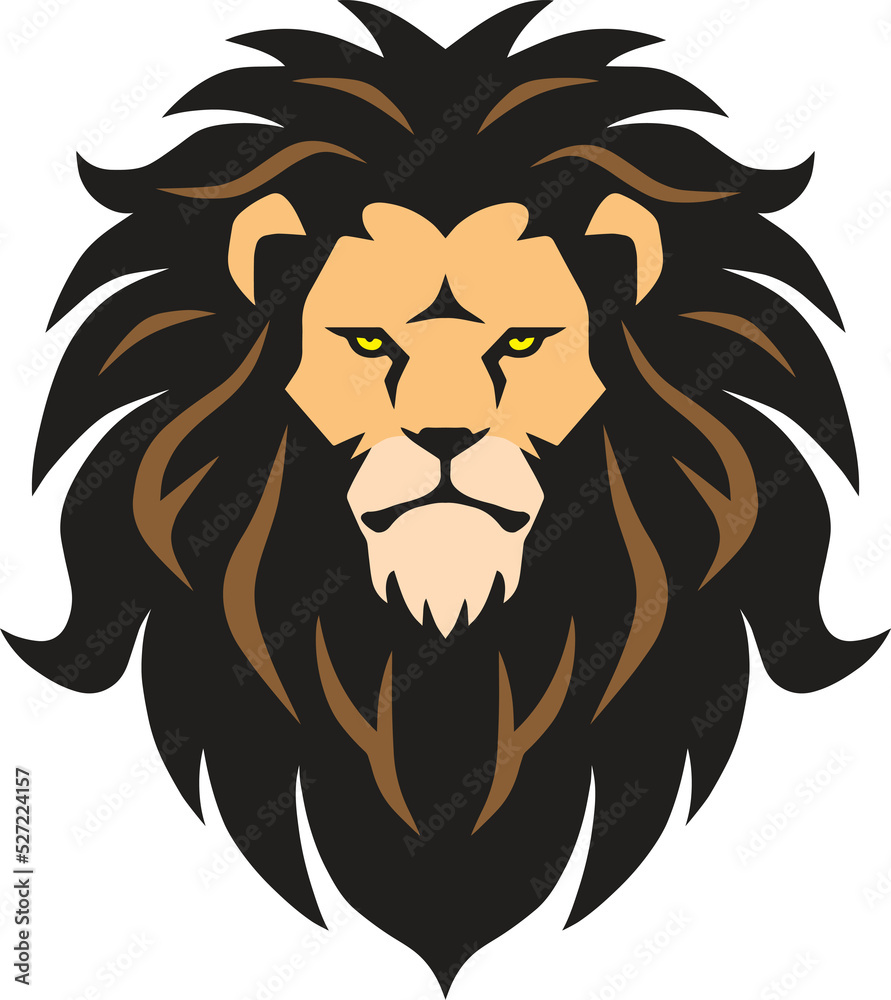 Lion Head Mascot Logo Design Icon Template