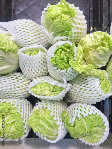 Chinese cabbage for sale in the market.