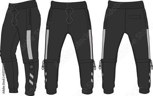 Sport suits design template, sweat pant, jogging