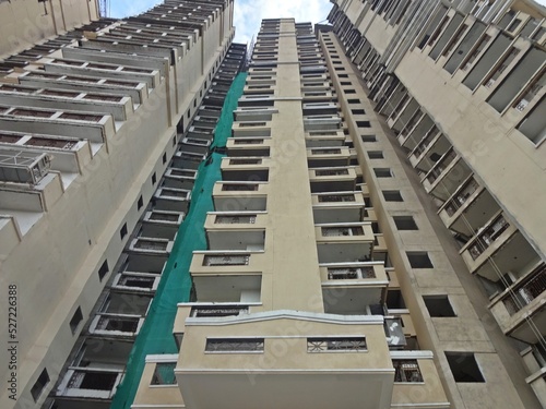 high-rise under construction residential building