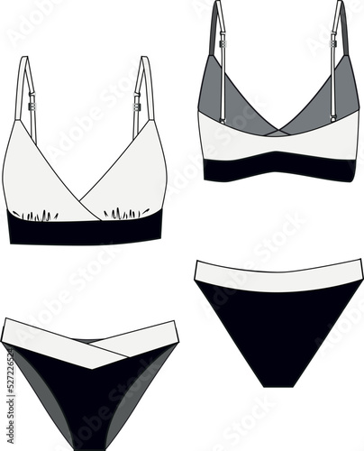 illustration of underwear and swimwear