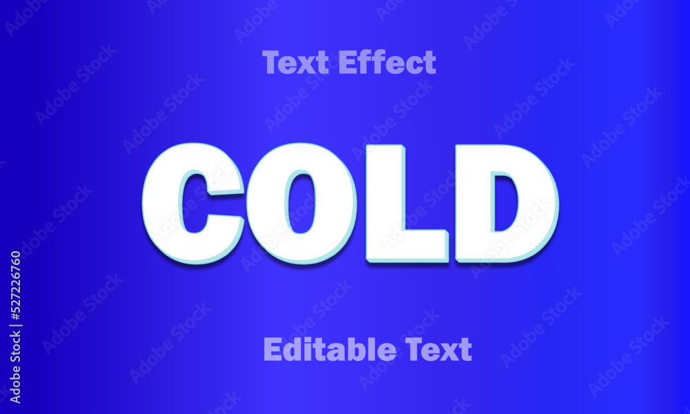 cold 3d editable text effect