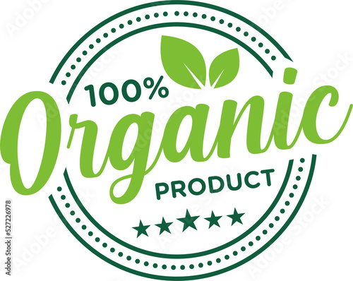 100 percent organic label sticker badge Vector png