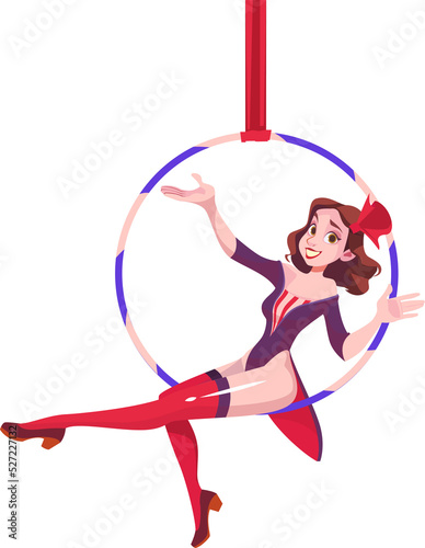 Beautiful acrobat girl
