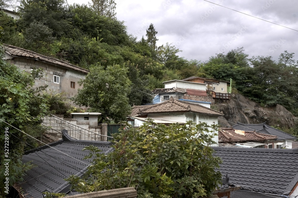 korean old village in the mountains