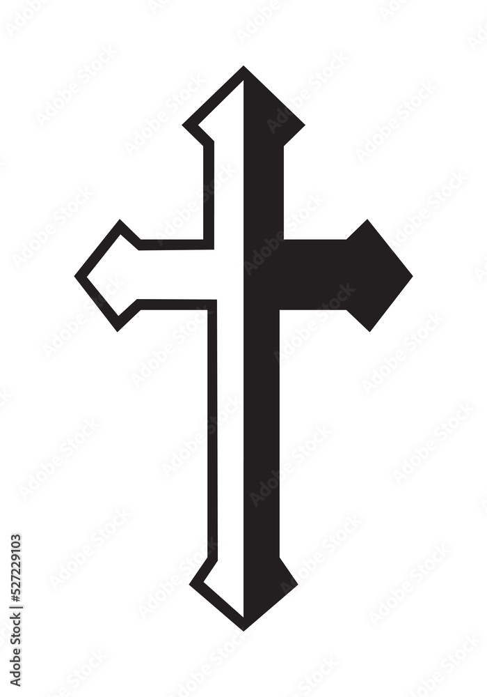 Jesus Christ cross symbol vector.