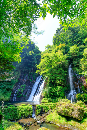 夏の白水の滝 大分県竹田市 Shiramizu Waterfall in Summer. Ooita-ken Takeda city.