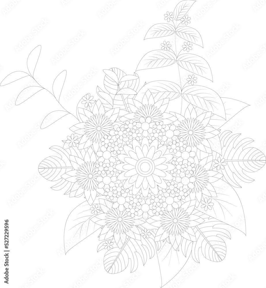 floral coloring pages for adults and kids