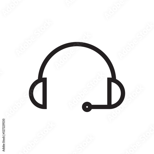 Headset icon. Wireless headset icon. Customer service support headset. SVG headphones vector icon for apps and websites.