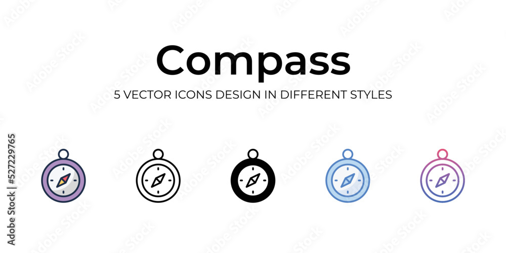 Compass icon. Design from Camping collection. vector illustration