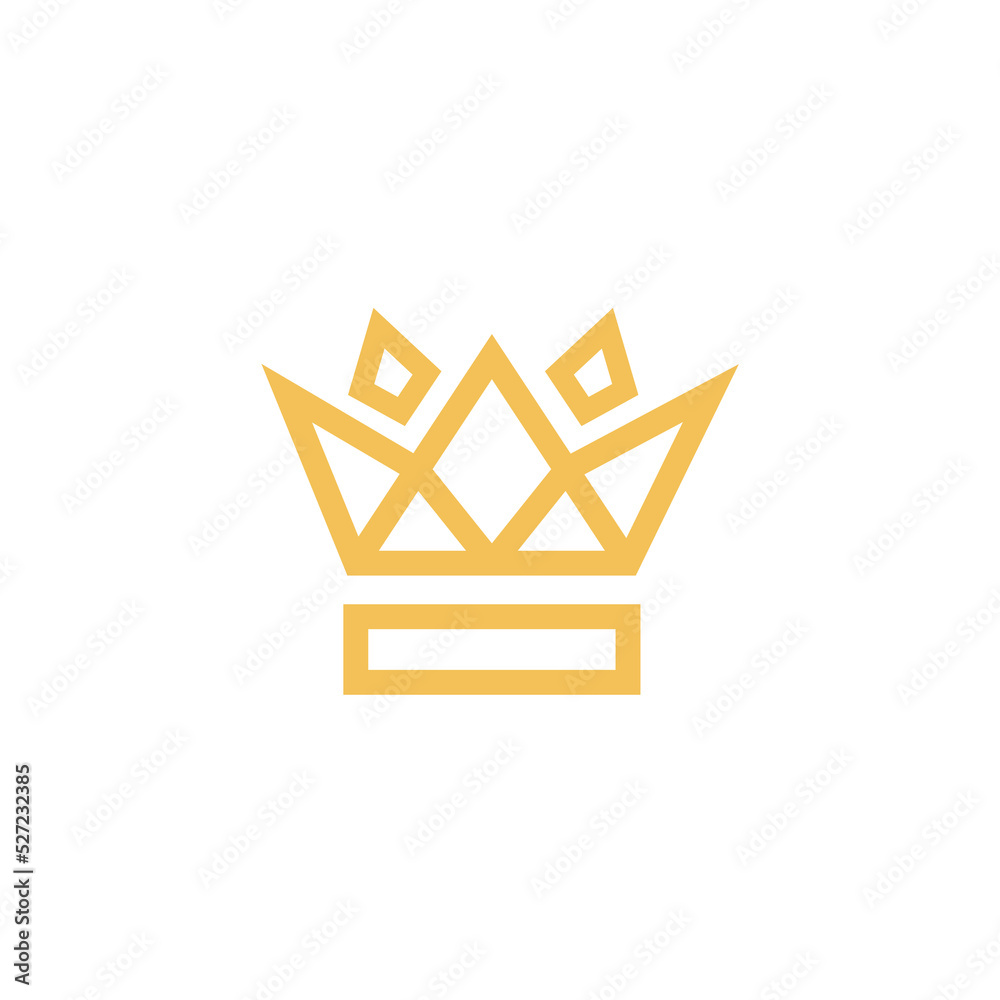 king queen crown with eagle face outline line art logo design king queen crown with eagle face outline line art logo design