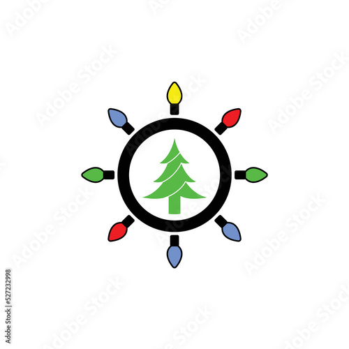 christmas lamp installation decoration logo design