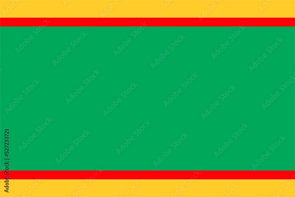 Green background with yellow top bottom borders Abstract green backdrop design. Minimal creative background. best for banner poster design. Colorful graphic. illustration 