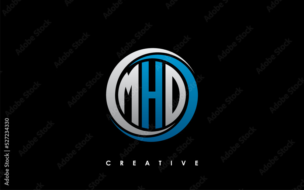 MHD Letter Initial Logo Design Template Vector Illustration MHD Letter Initial Logo Design Template Vector Illustration