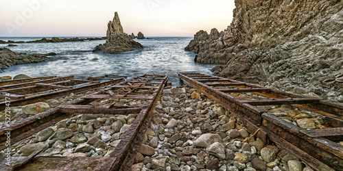Las Sirenas Reef, Cala de las Sirenas, Cabo de Gata-Níjar Natural Park, UNESCO Biosphere Reserve, Hot Desert Climate Region, Almería, Andalucía, Spain, Europe