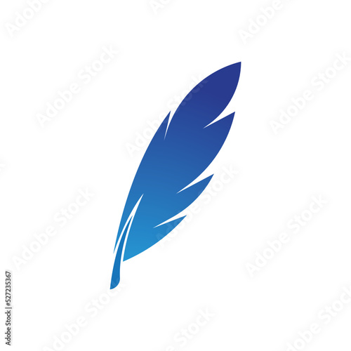 feather logo vector template