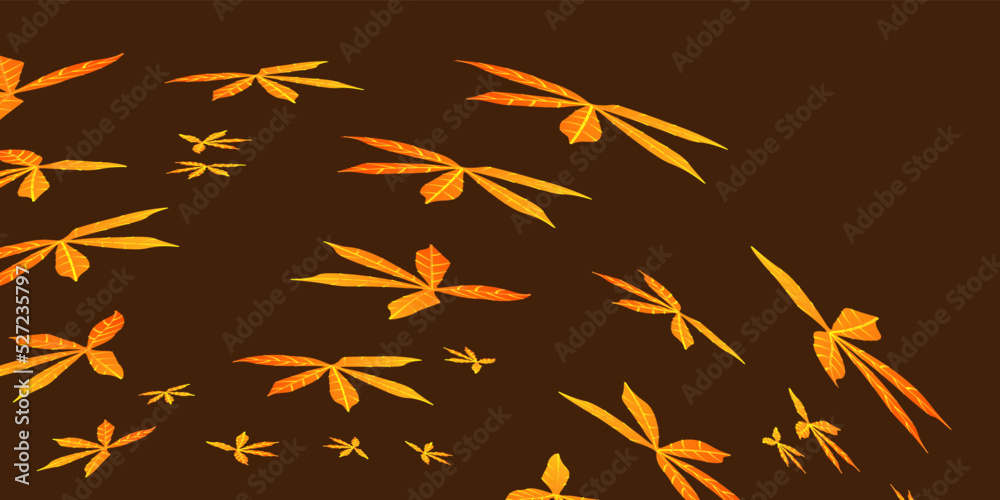 Fototapeta premium Abstract pattern background with orange leaves