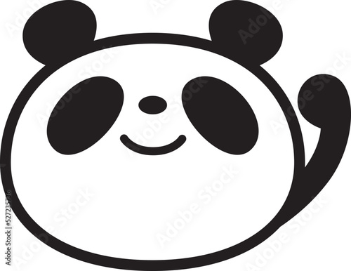 シンプルパンダ顔アイコン　おまかせポーズ