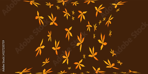 Abstract pattern background with orange leaves © indah