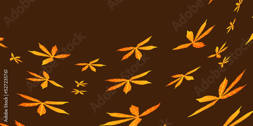 Abstract pattern background with orange leaves