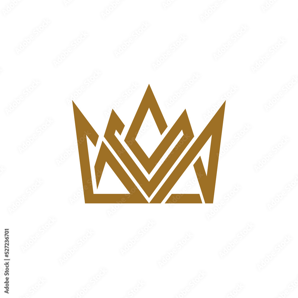 Letter GSP Combination With Crown,Minimalist Line Art Style Logo Design Editable Letter GSP Combination With Crown,Minimalist Line Art Style Logo Design Editable