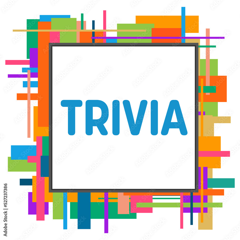 Trivia Colorful Random Elements Square Frame StockIllustration Adobe
