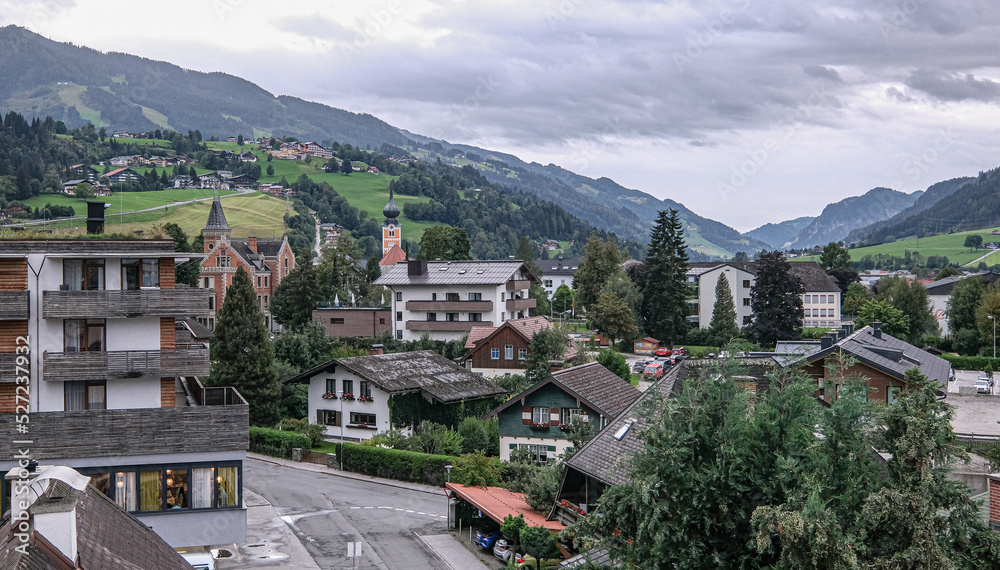 View of the Town of Schladming, a major tourist attraction, located in Styria, Austria