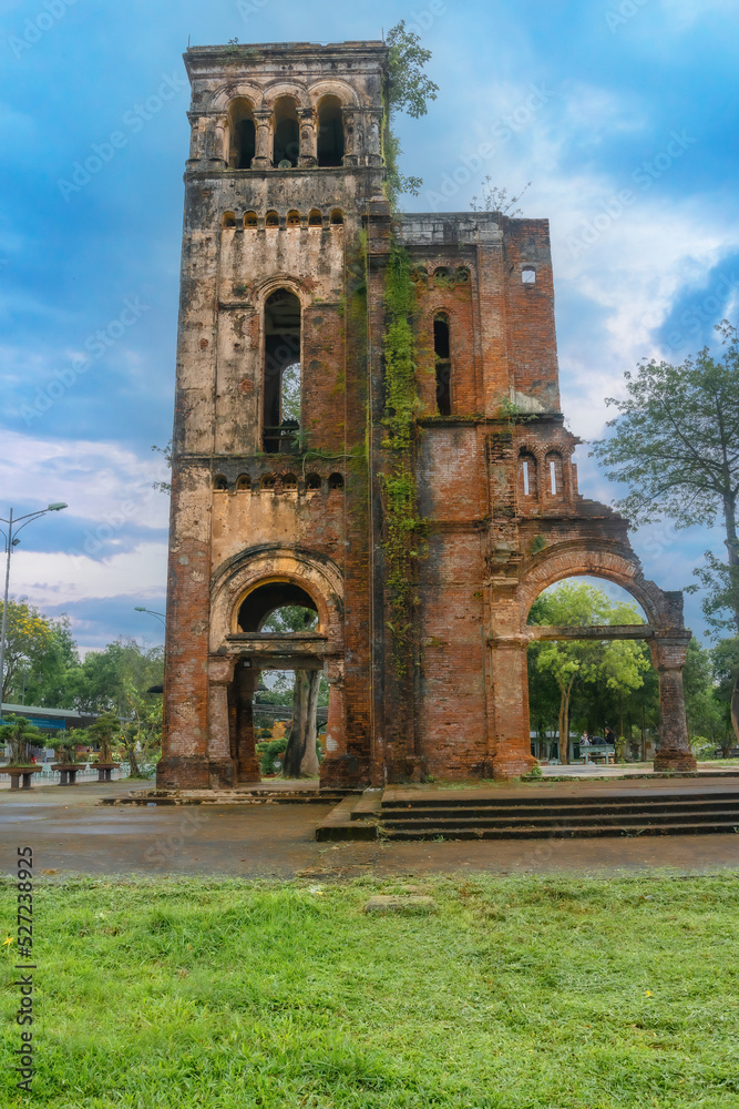 An ancient church at La Vang Holy Sanctuary, It is the site of the Minor Basilica of Our Lady of La Vang, Quang Tri, Vietnam.