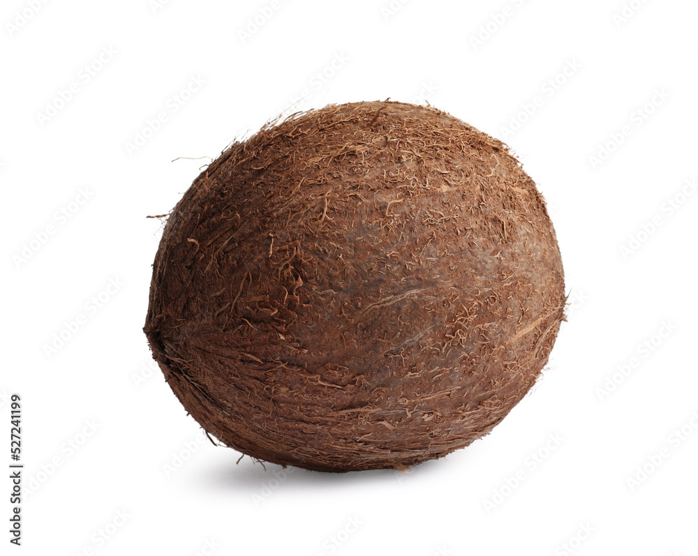 Fresh ripe whole coconut isolated on white Fresh ripe whole coconut isolated on white