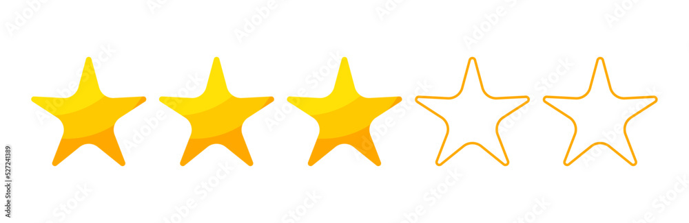 Three stars rating button