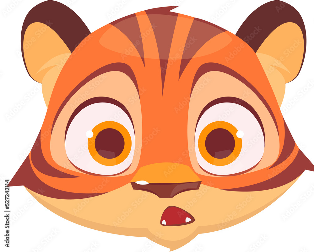 Tiger surprised eyes