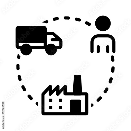Solid icon for Supply chain