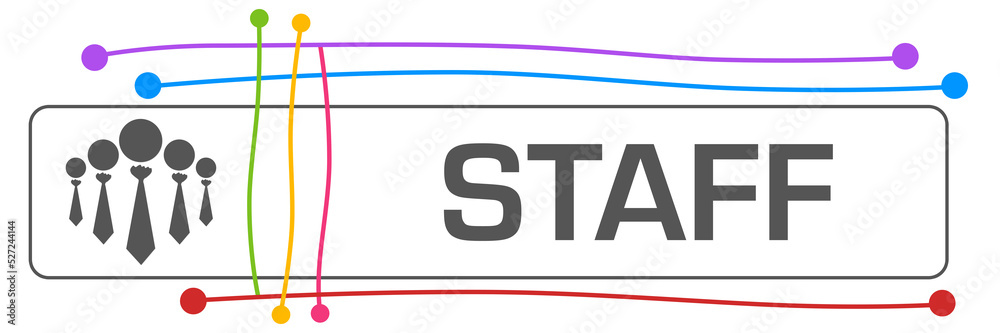 Staff Colorful Lines Dots Grey Square Symbol Staff Colorful Lines Dots Grey Square Symbol