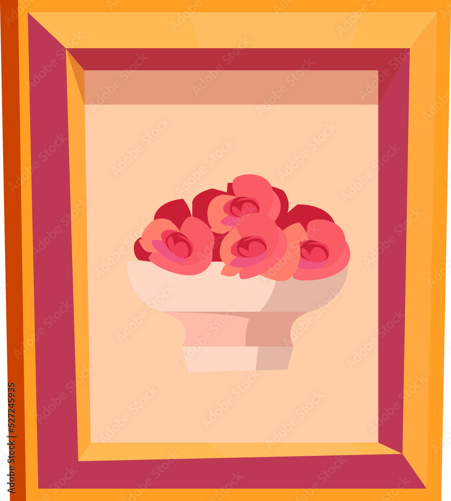 Painting, wooden frame Painting, wooden frame