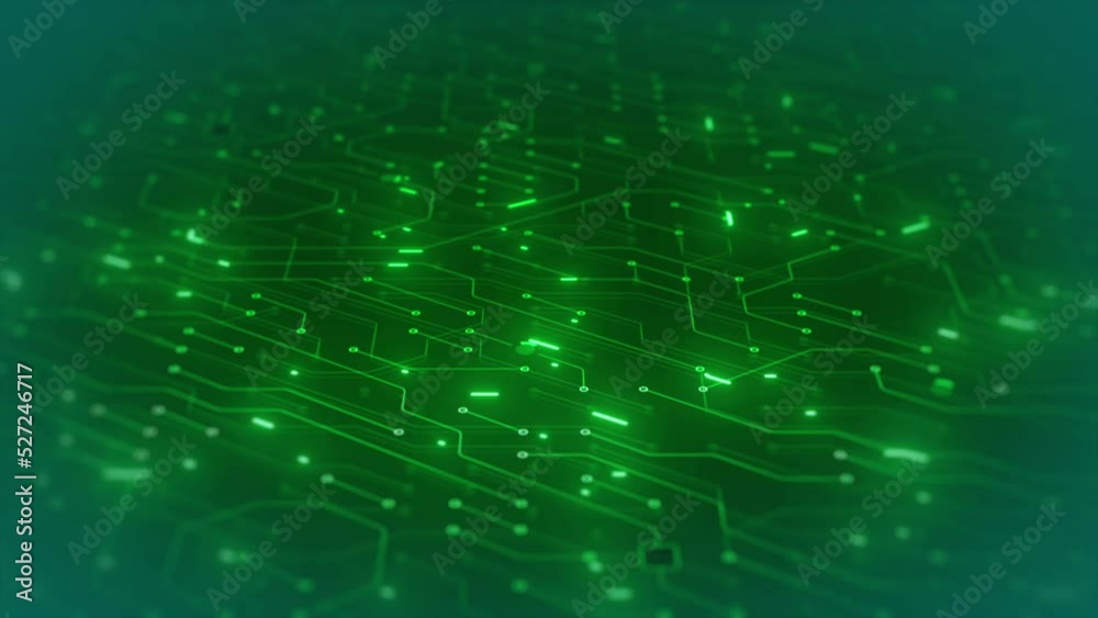 Hitech Computer Chipset Background Loop/ 4k animation of an abstract technology background with electronics chipset circuit, including resistors, transistors and clusters seamless looping with depth o Hitech Computer Chipset Background Loop/ 4k animation of an abstract technology background with electronics chipset circuit, including resistors, transistors and clusters seamless looping with depth o