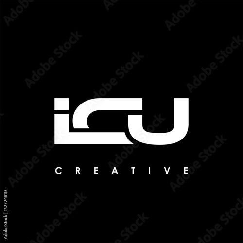 ICU Letter Initial Logo Design Template Vector Illustration