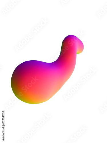 3d Abstract Colorful liquid Shapes
