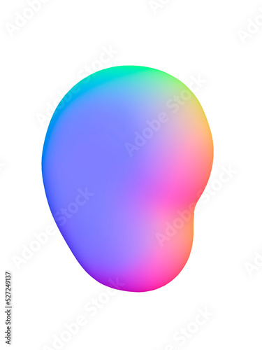 3d Abstract Colorful liquid Shapes