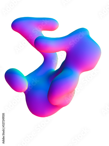 3d Abstract Colorful liquid Shapes
