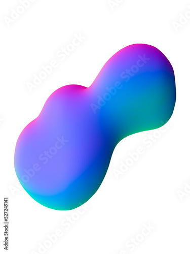 3d Abstract Colorful liquid Shapes