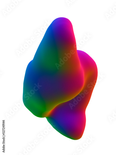 3d Abstract Colorful liquid Shapes