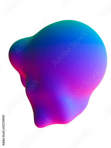 3d Abstract Colorful liquid Shapes