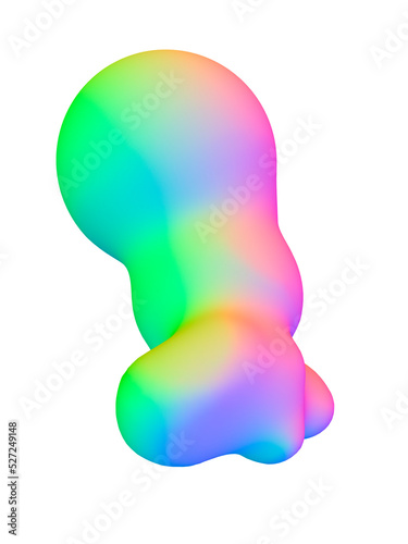 3d Abstract Colorful liquid Shapes