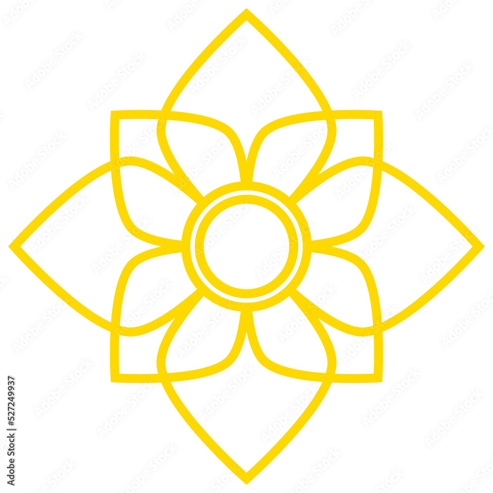 Flower symbol. Folk art of flower element. Flower symbol. Folk art of flower element.