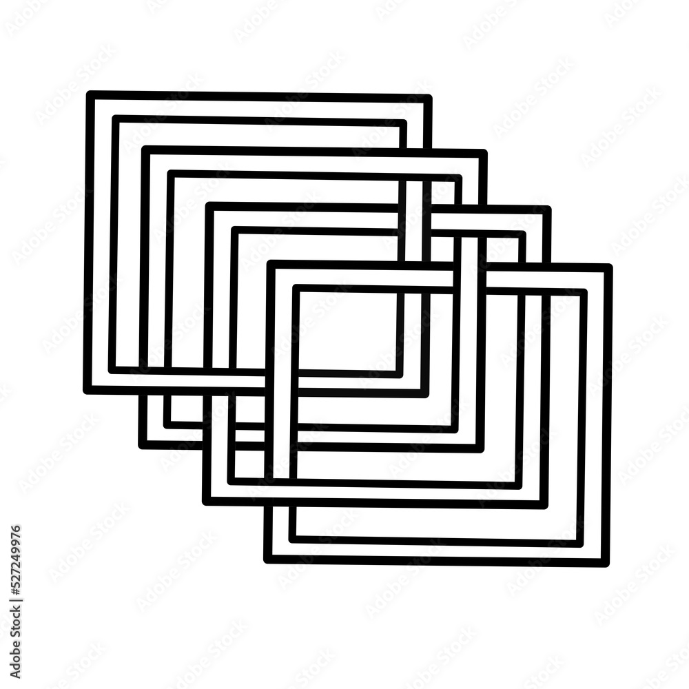 vector knotted rectangle with simple design vector knotted rectangle with simple design