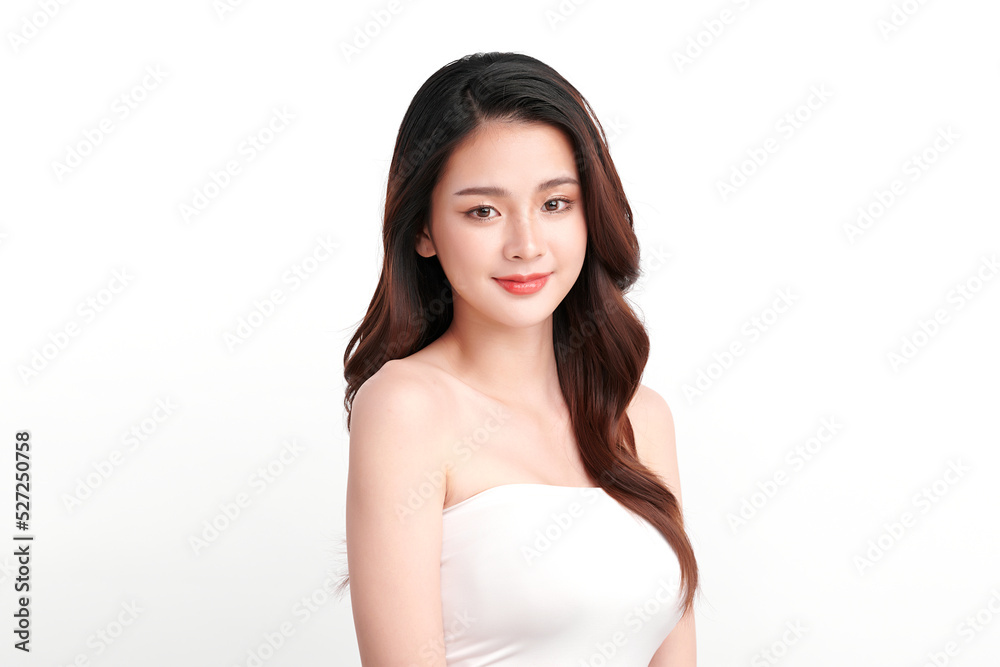 Beautiful young asian woman with clean fresh skin on white background, Face care, Facial treatment, Cosmetology, beauty and spa, Asian women portrait. Beautiful young asian woman with clean fresh skin on white background, Face care, Facial treatment, Cosmetology, beauty and spa, Asian women portrait.