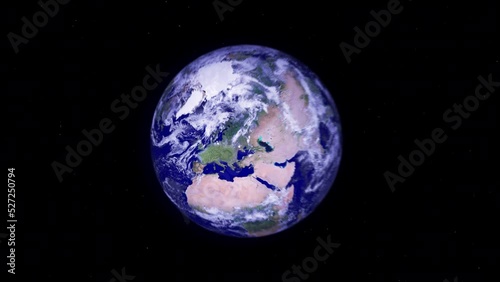 earth zoom from paris to space