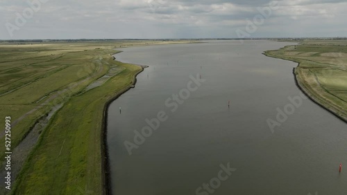 River Yare, Norfolk Broads, Aerial View, Summer, Cloudy, Great Yarmouth, Flat Landscape photo