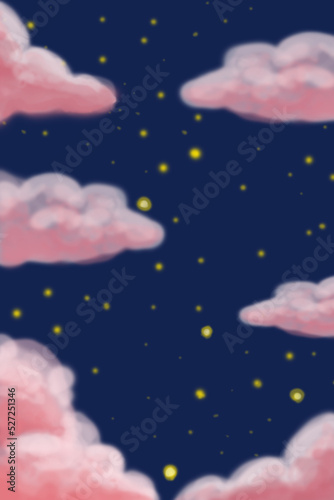 Starry night sky. Background. Pattern.